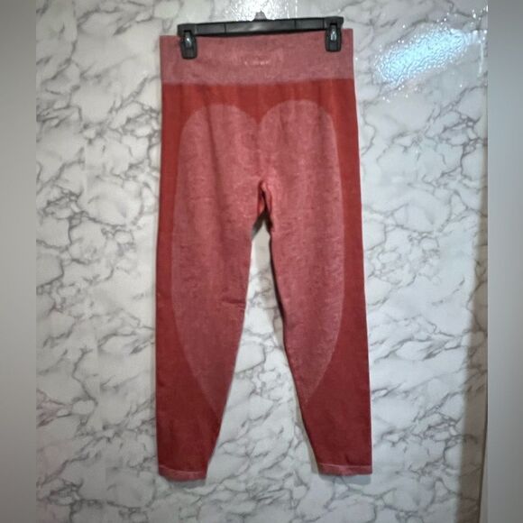 Victoria's Secret PerFormance Full Length Seamless Cinnibar Marl Leggings Size L - Picture 5 of 6